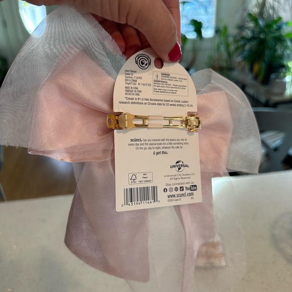 BUNDLE OF WICKED LIGHT PINK BOW BARRETTE AND 2 PCS SALON HAIR CLIPS💝 - Picture 3 of 11